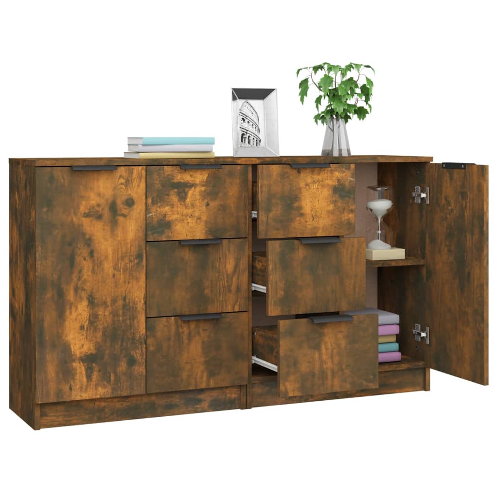 Side tables, 2 pcs, smoky oak, 60x30x70cm, wood