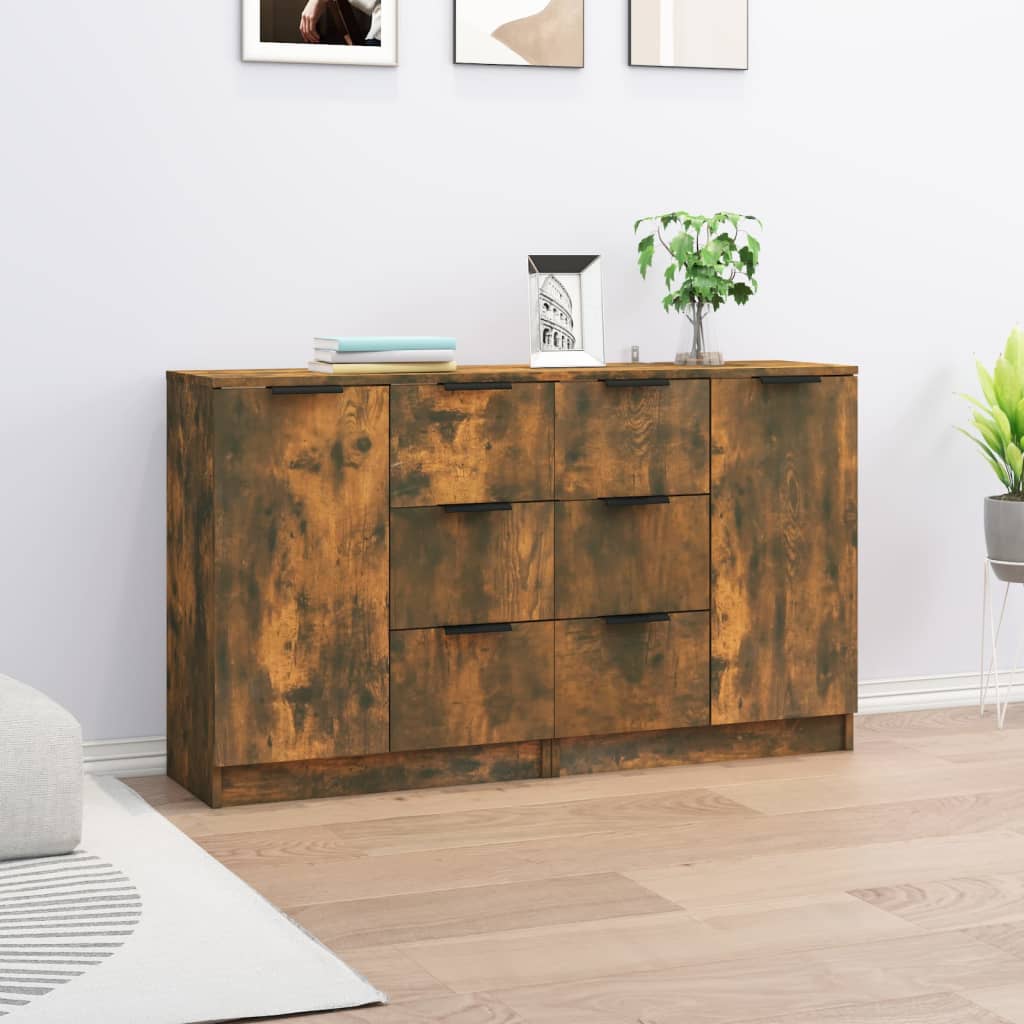 Side tables, 2 pcs, smoky oak, 60x30x70cm, wood