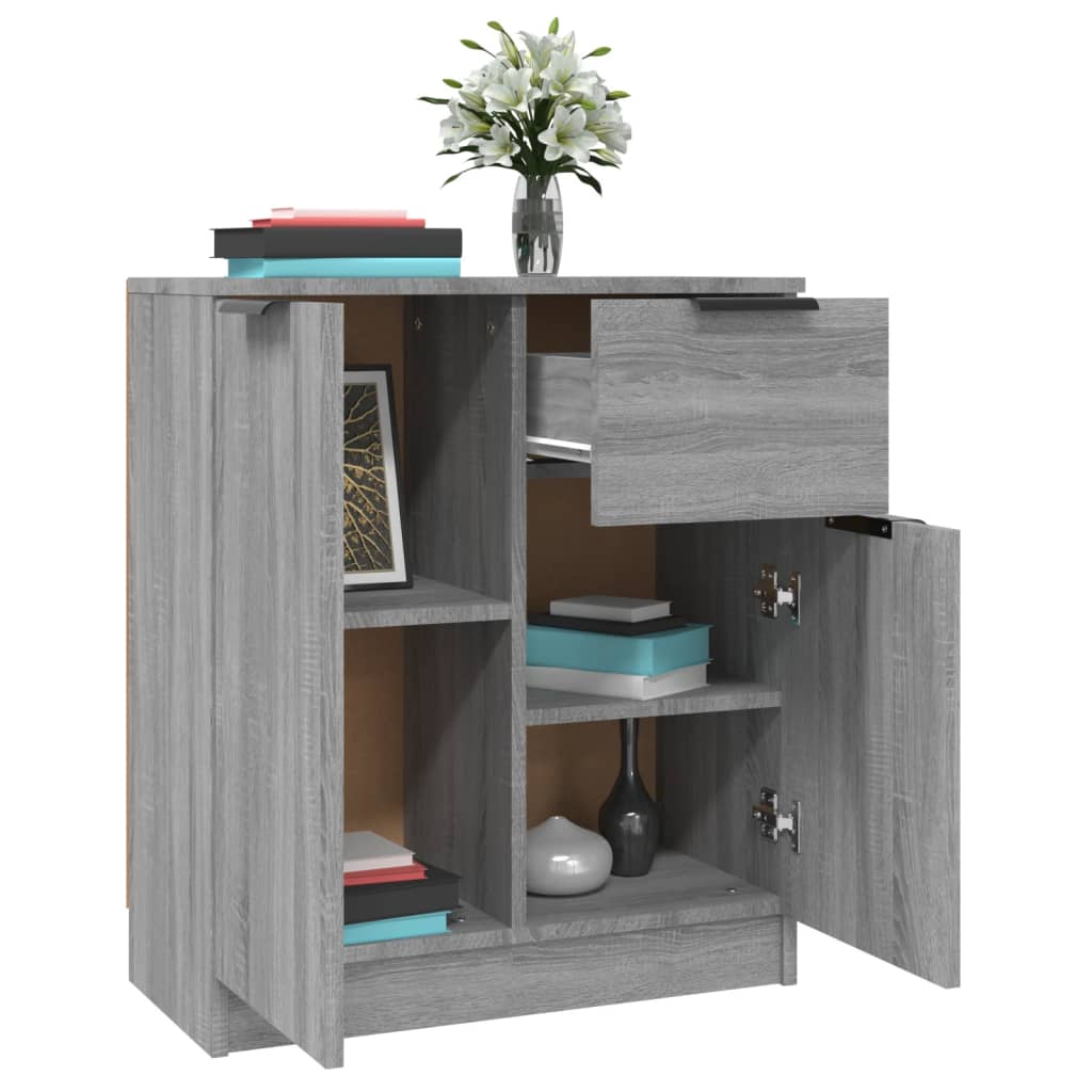 Sideboards, 2 pcs., grey oak, 60x30x70cm, wood