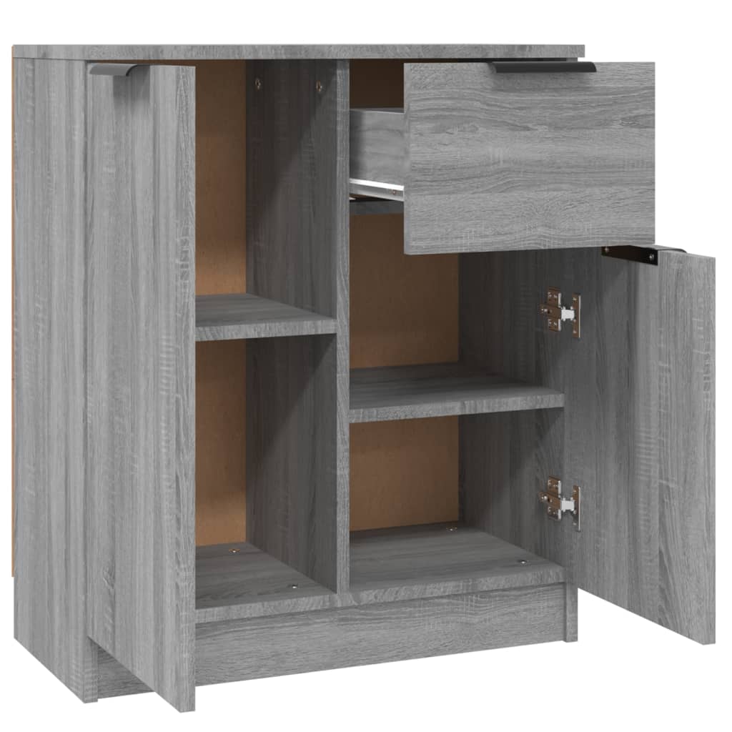 Sideboards, 2 pcs., grey oak, 60x30x70cm, wood