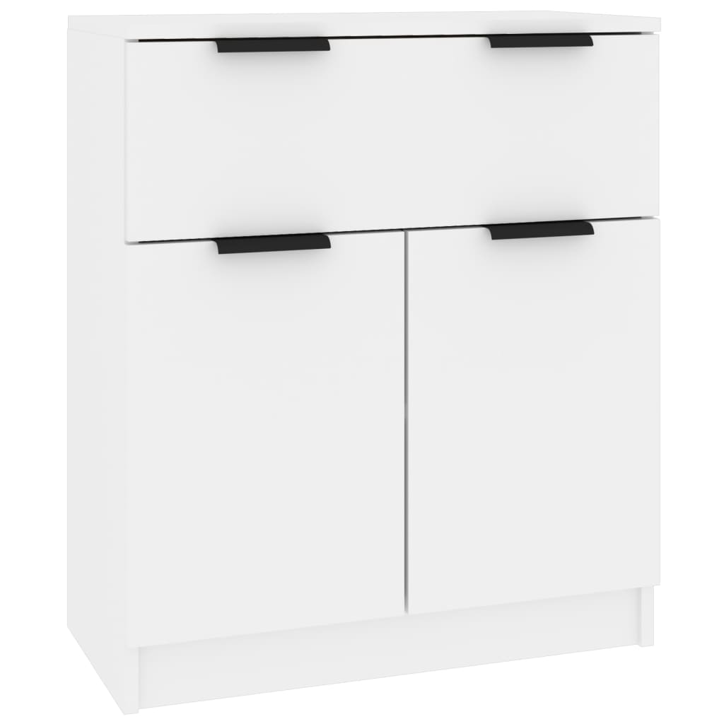 Sideboards, 3 pcs., white, engineered wood