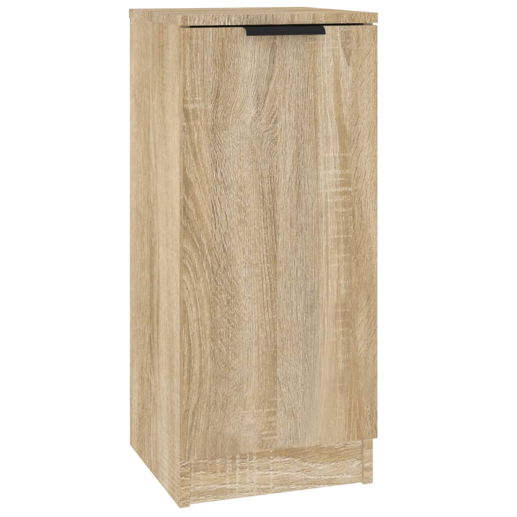Side cabinets, 3 pcs., smoky oak, engineered wood