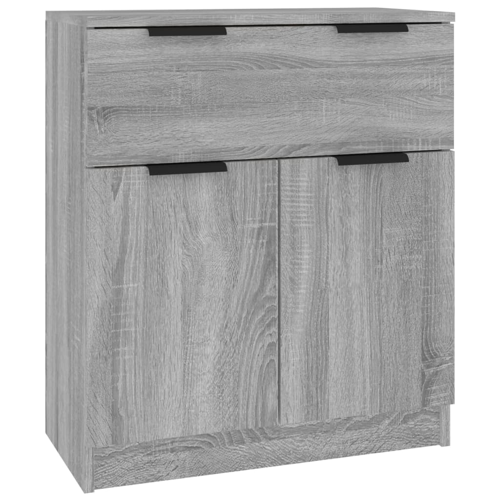 Sideboards, 3 pcs., grey oak, engineered wood