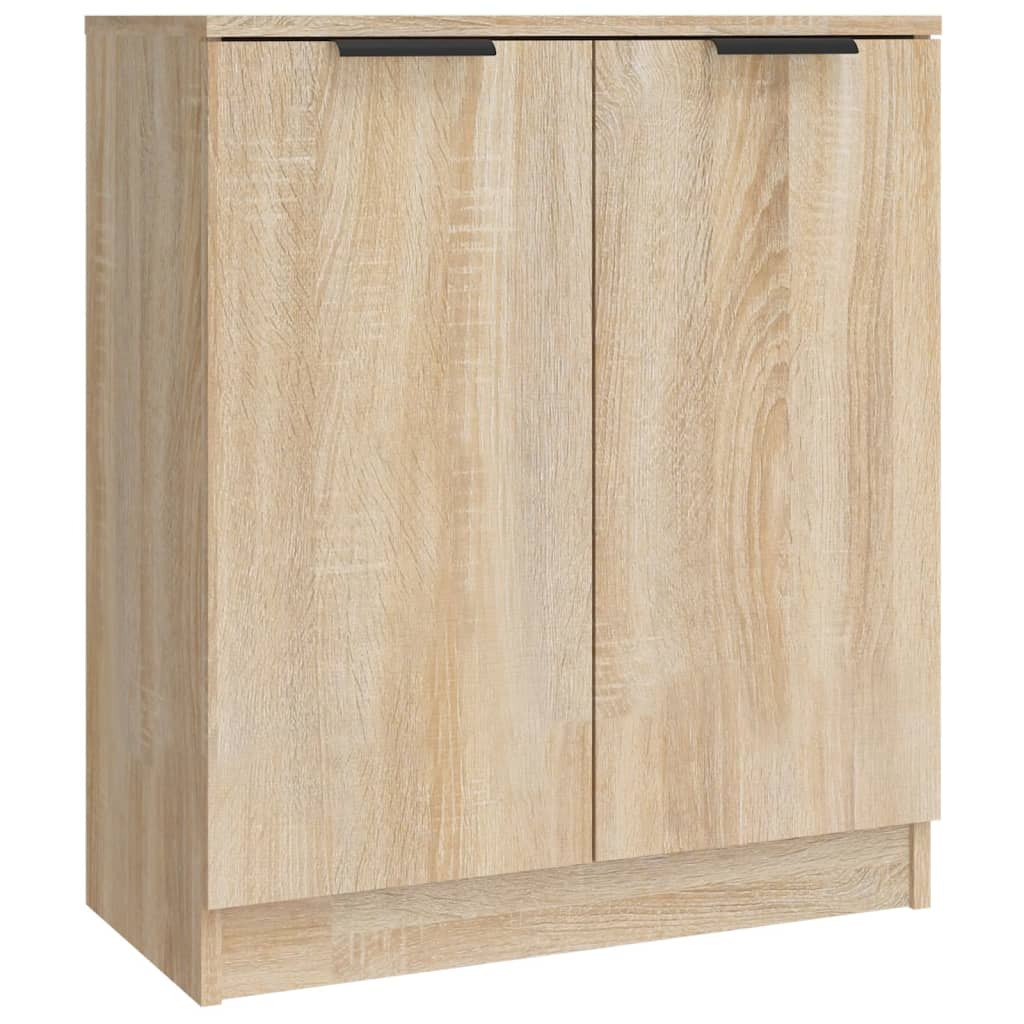 Side cabinets, 3 pcs., smoky oak, engineered wood