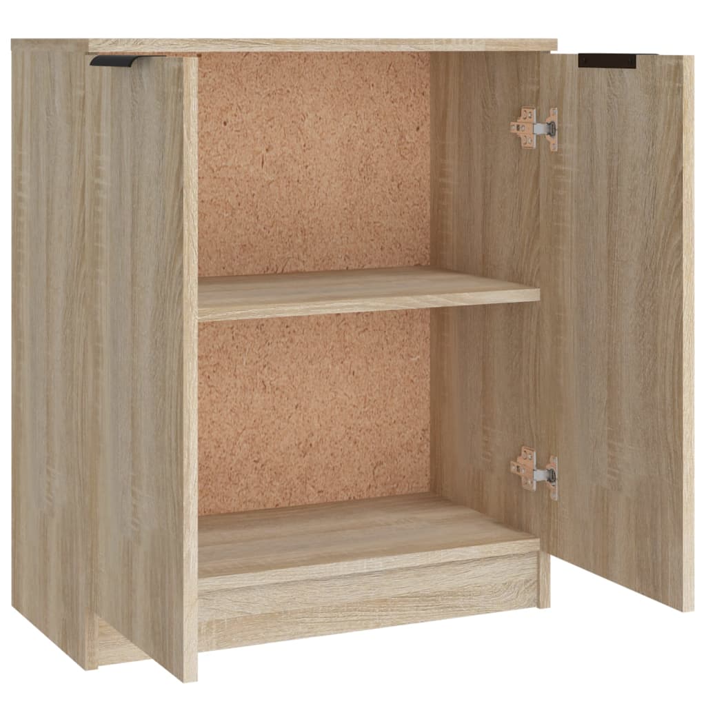 Side cabinets, 3 pcs., smoky oak, engineered wood