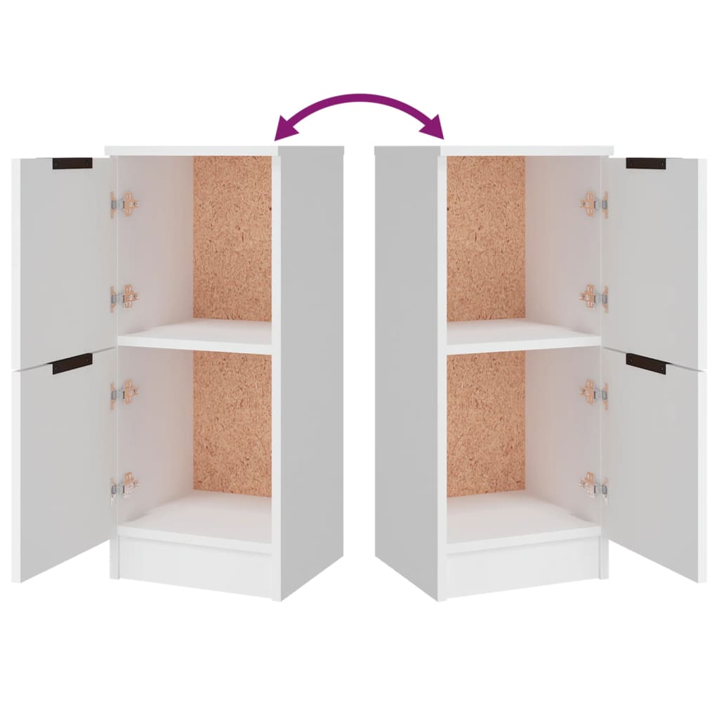 Sideboards, 3 pcs., white, engineered wood
