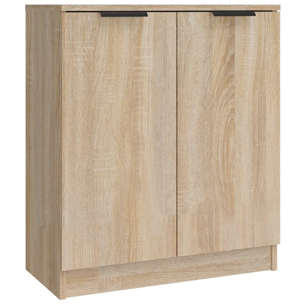 Side cabinets, 3 pcs., smoky oak, engineered wood