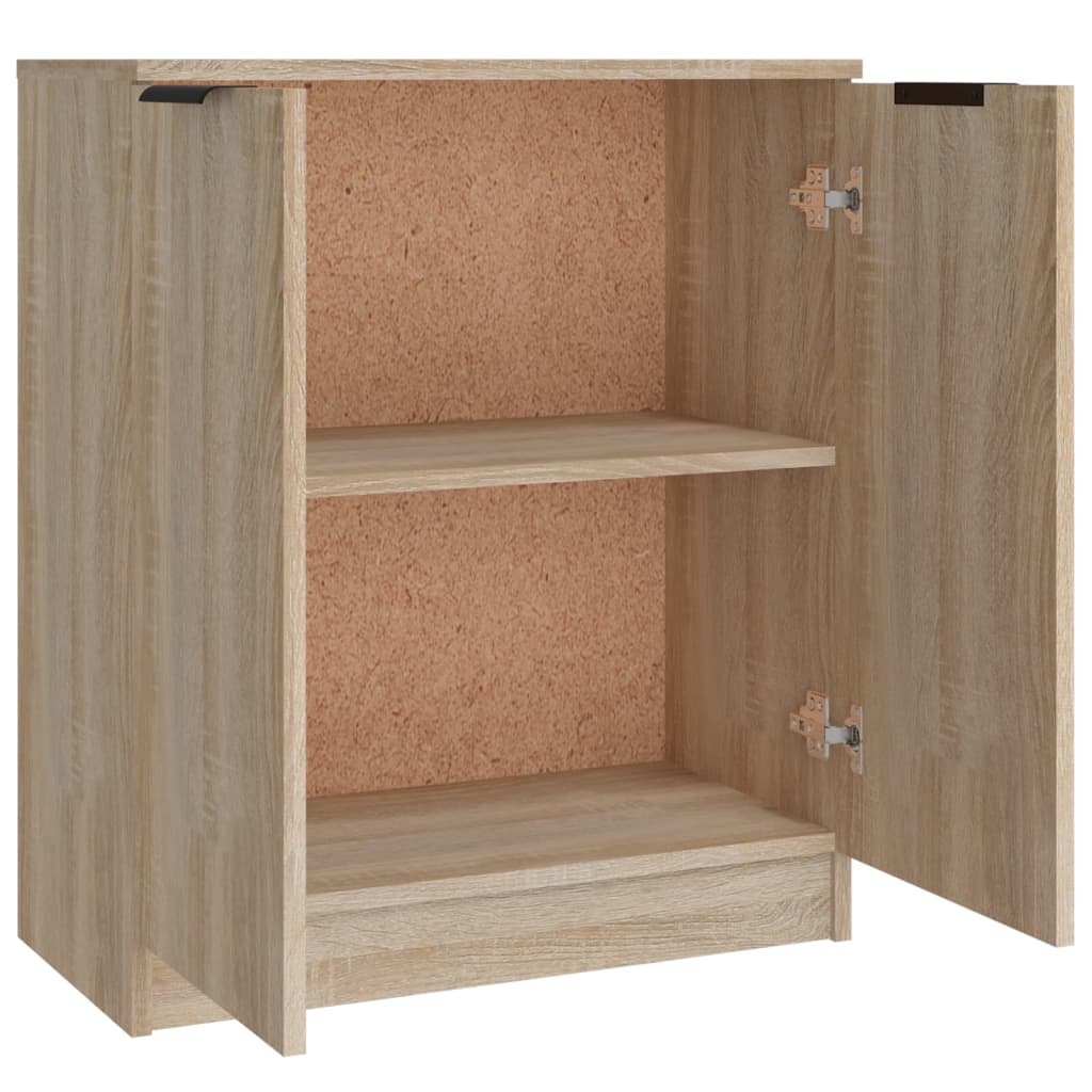 Side cabinets, 3 pcs., smoky oak, engineered wood