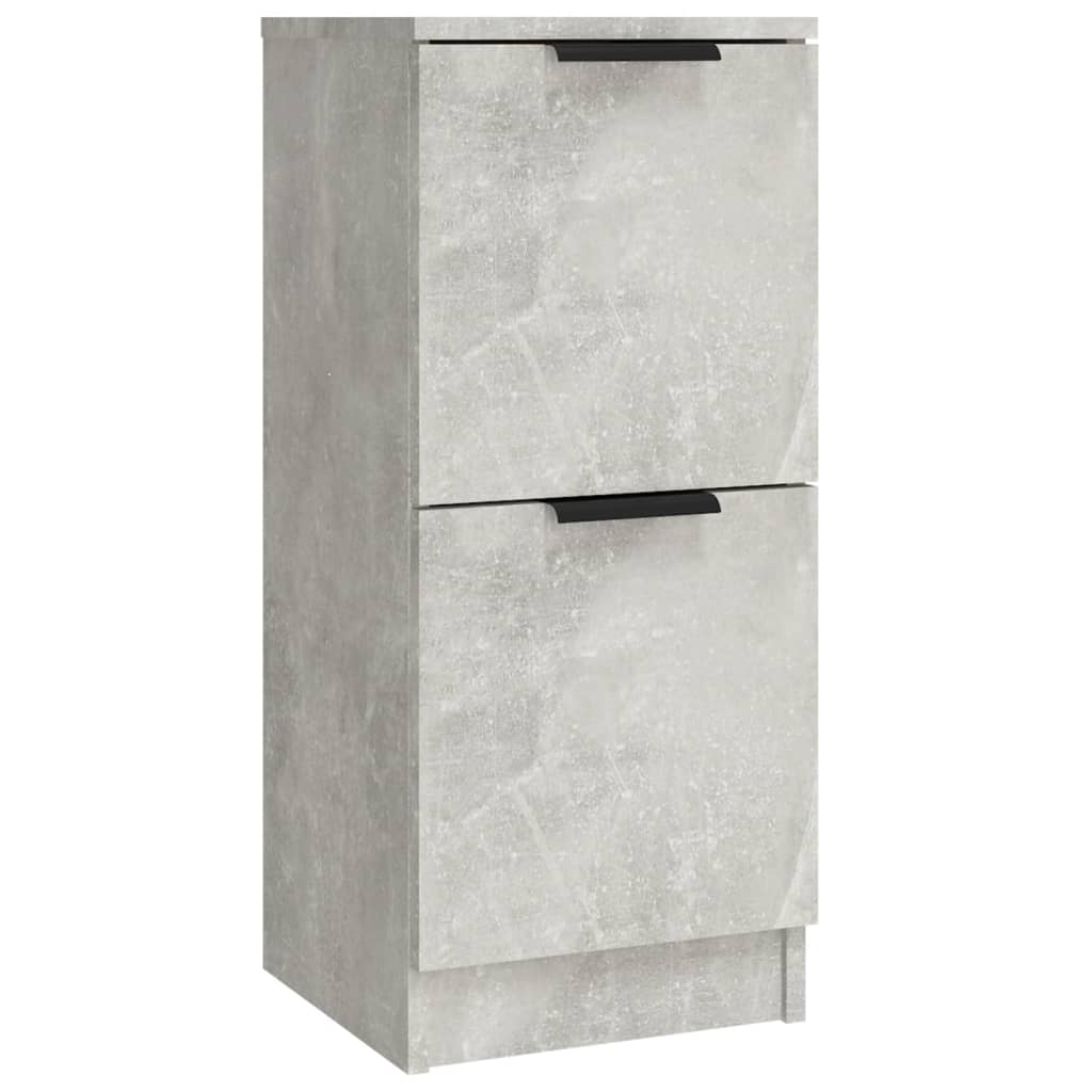 Sideboards, 3 pcs, concrete grey, engineered wood
