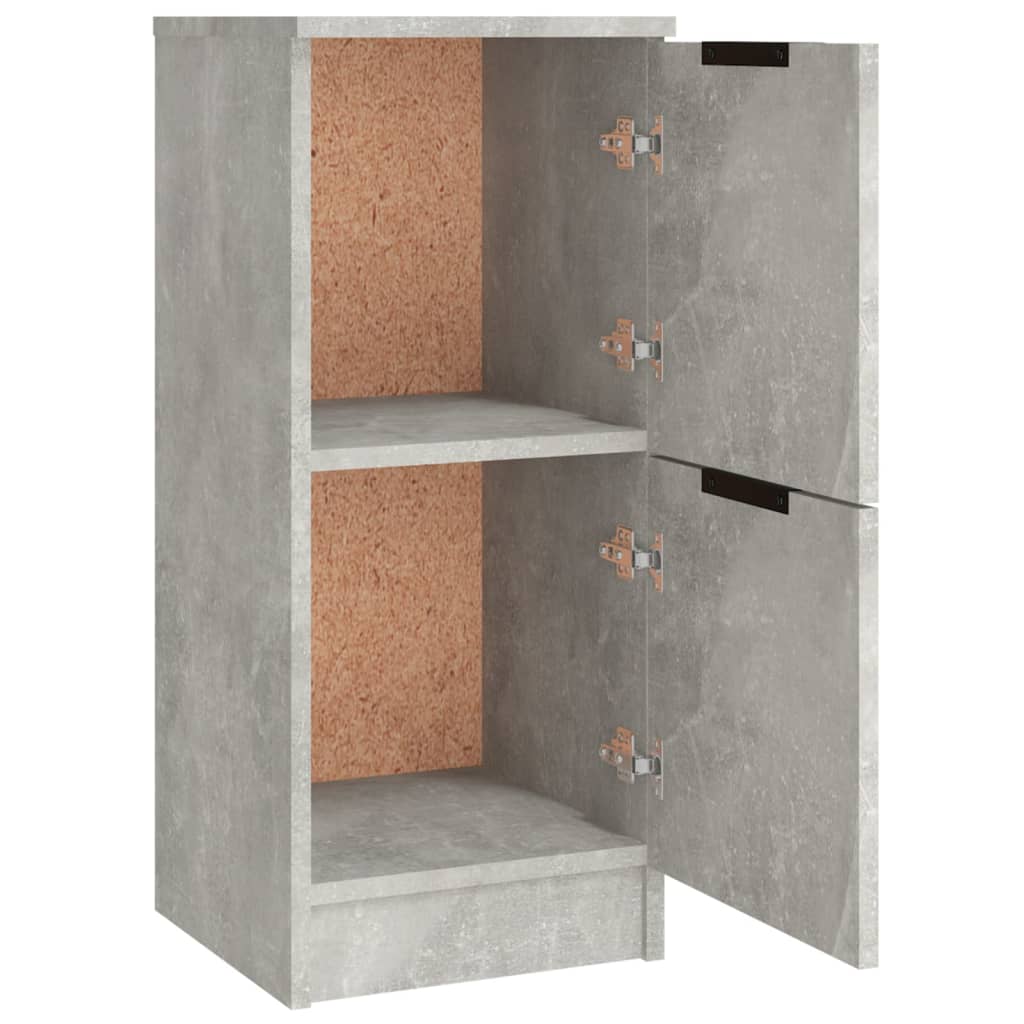 Sideboards, 3 pcs, concrete grey, engineered wood