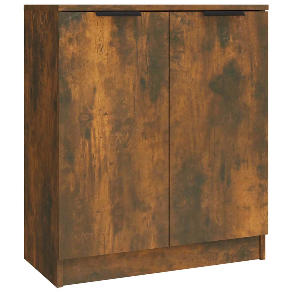 Side cabinets, 3 pcs., smoky oak, engineered wood