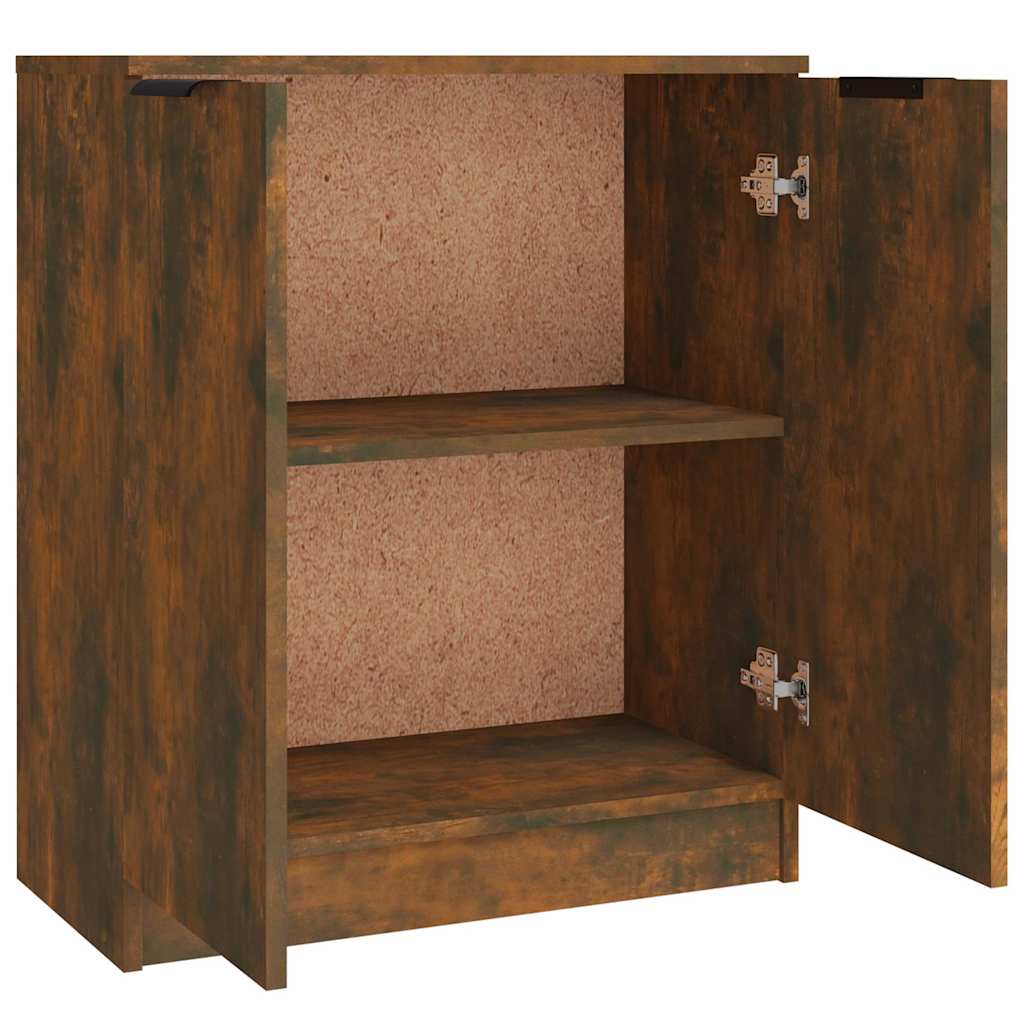 Side cabinets, 3 pcs., smoky oak, engineered wood