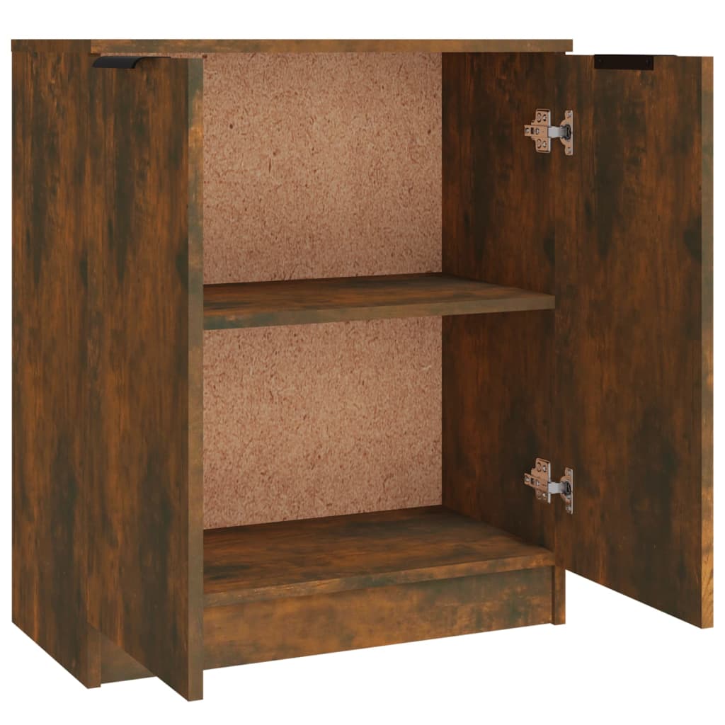 Side cabinets, 3 pcs., smoky oak, engineered wood
