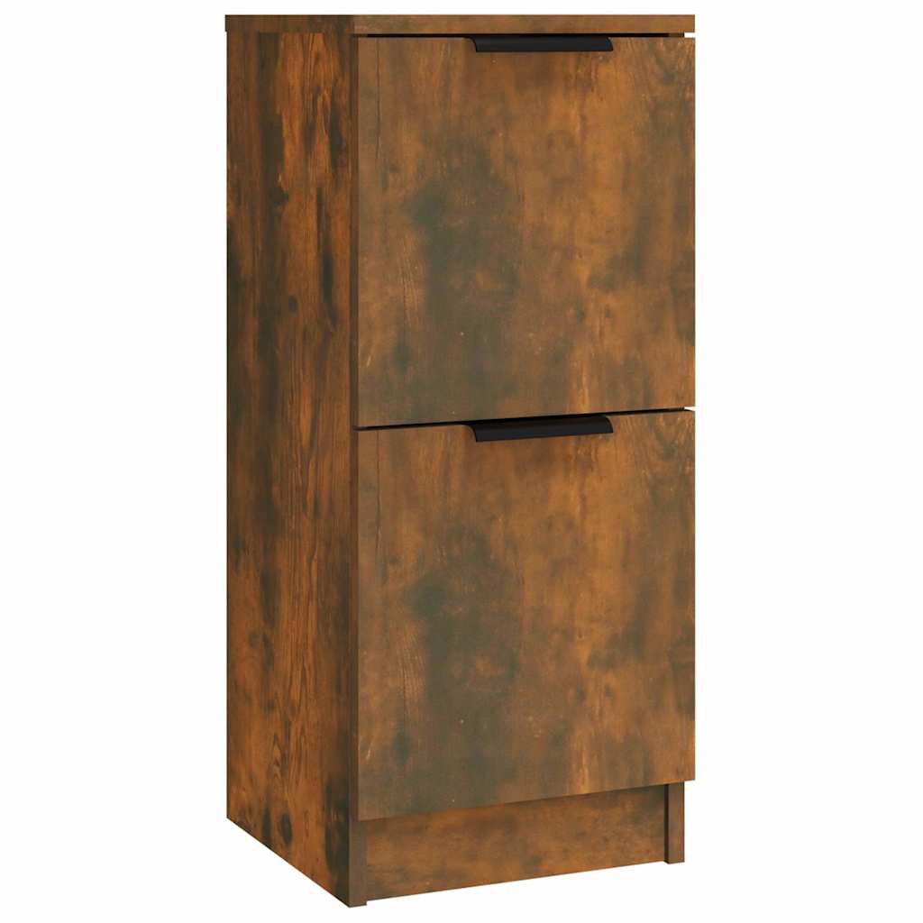 Side cabinets, 3 pcs., smoky oak, engineered wood