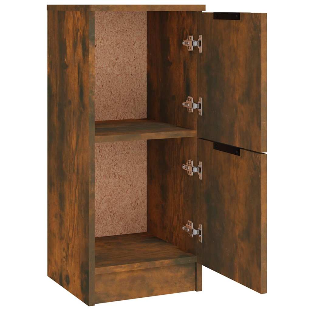 Side cabinets, 3 pcs., smoky oak, engineered wood