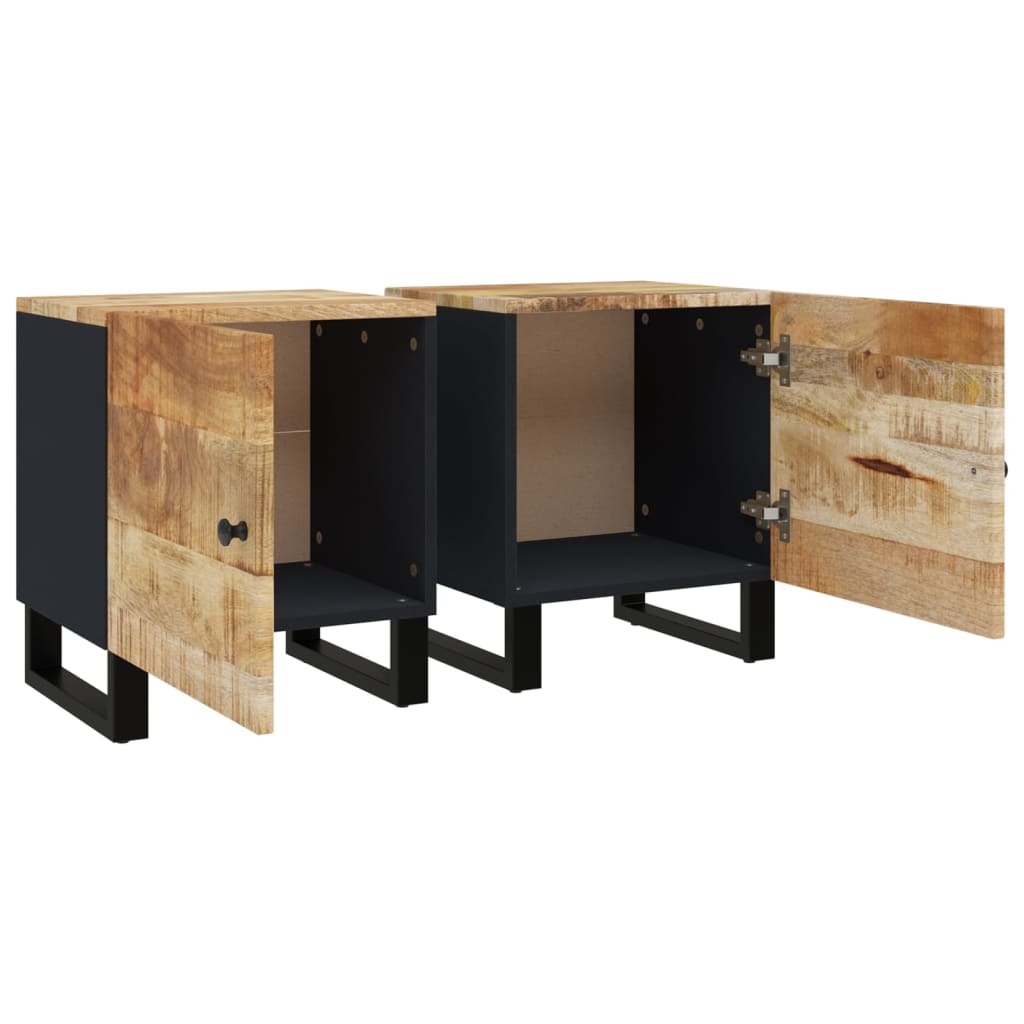 Bedside cabinets, 2 pcs., 40x33x46cm, solid mango wood