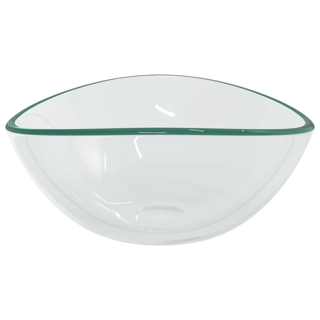 Washbasin, transparent, 54.5x35x15.5cm, tempered glass