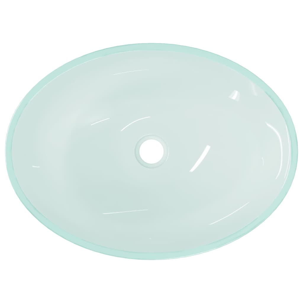 Basin, 50x37x14cm, glass, frosted