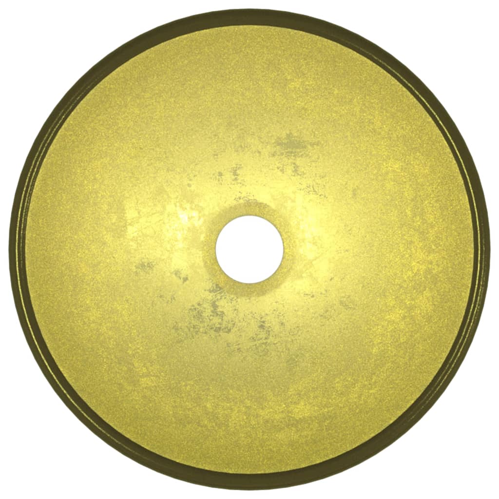 Sink, gold, 30x12cm, tempered glass
