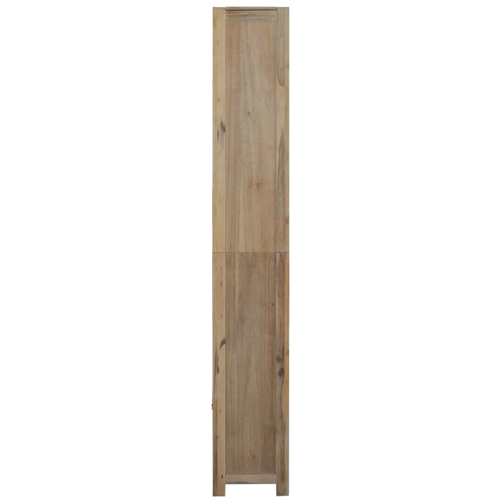 Grāmatu plaukts, 7 plaukti, 80x30x200cm, akācijas masīvkoks