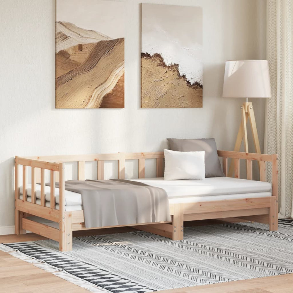 Ištraukiama lova, 2x(80x200)cm, pušies medienos masyvas