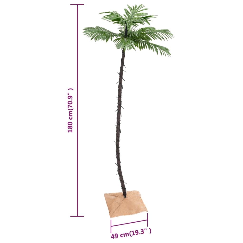 Palm tree with HORIZON STAR, 96 warm white LED lights, 180cm.