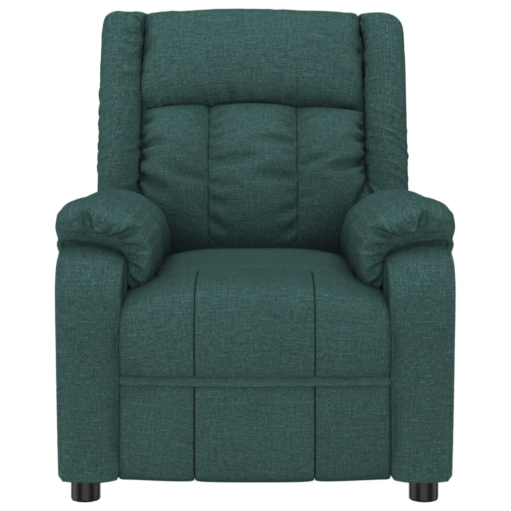 Recliner, dark green, fabric
