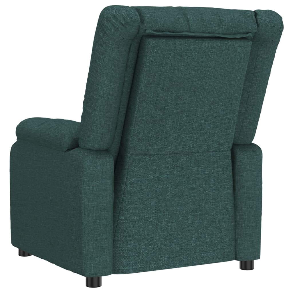 Recliner, dark green, fabric