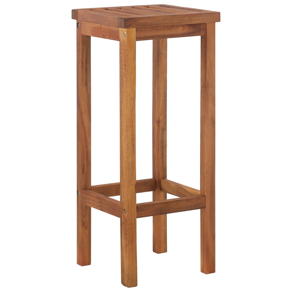 Bar stools, 6 pcs, solid acacia wood