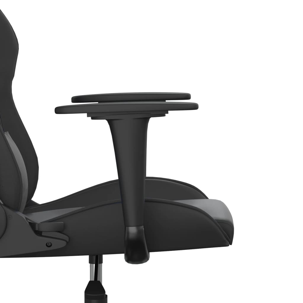 Masažinė žaidimų kėdė, juodos spalvos, dirbtinė oda
