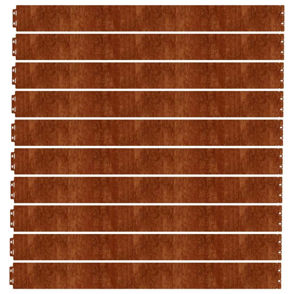 Vejos apvadai, 10vnt., 10x103cm, lankstus Corten plienas