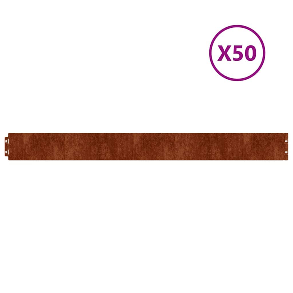 Vejos apvadai, 50vnt., 10x103cm, lankstus Corten plienas