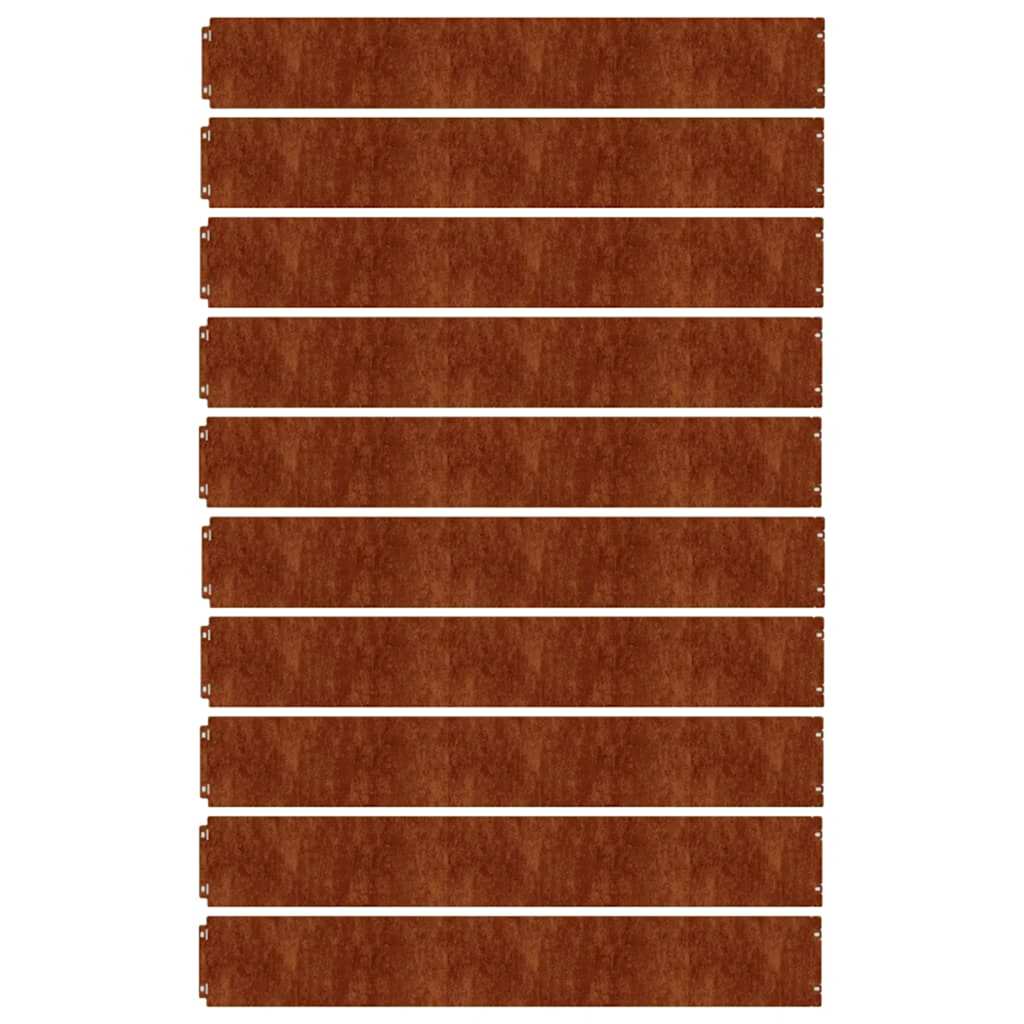 Vejos apvadai, 10vnt., 15x103cm, lankstus Corten plienas