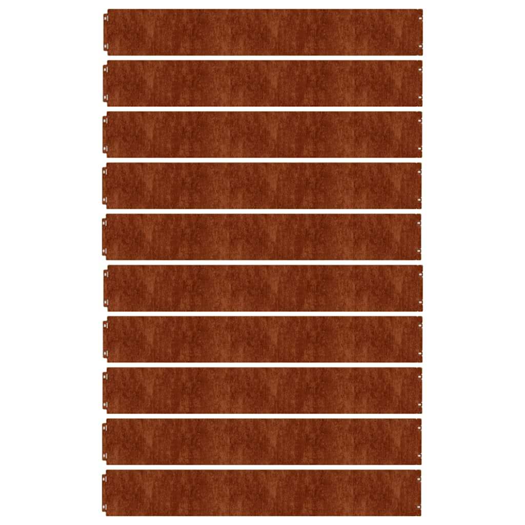 Vejos apvadai, 10vnt., 15x103cm, lankstus Corten plienas