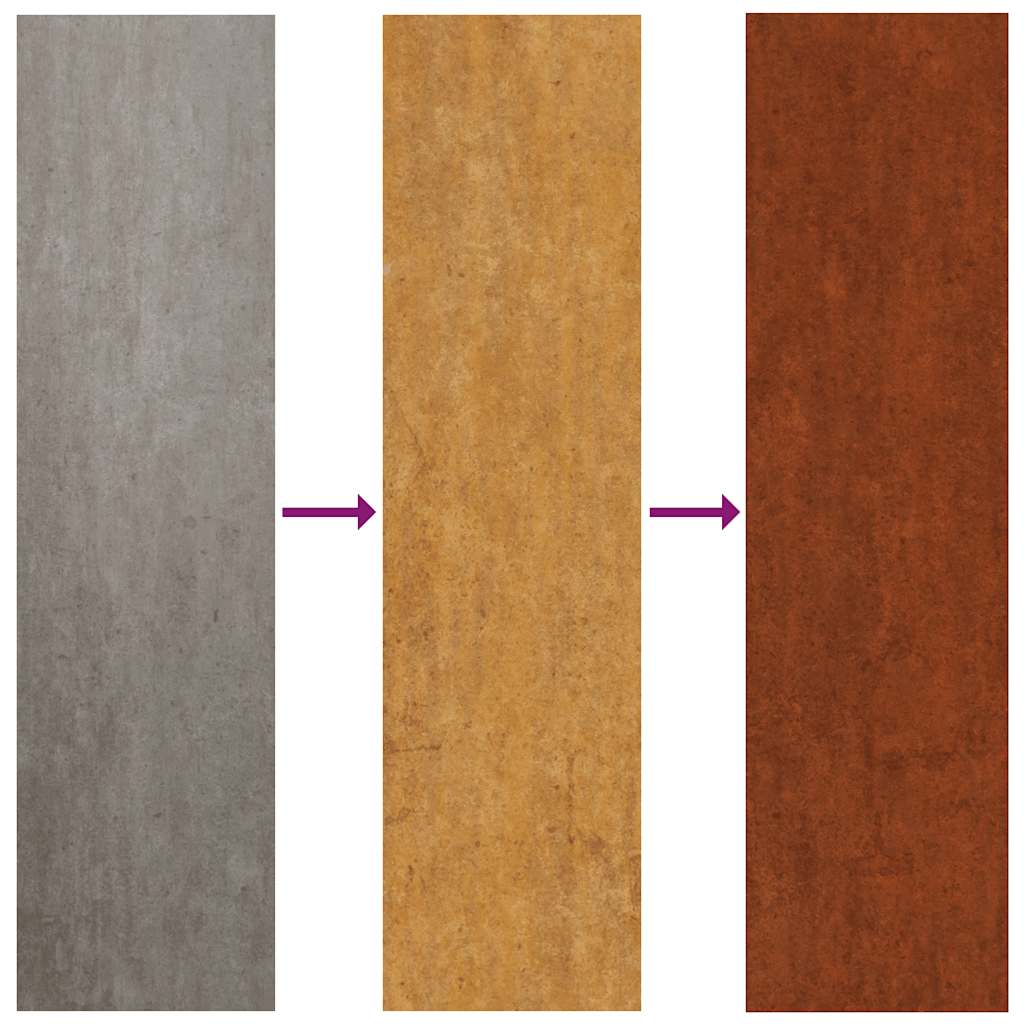 Vejos apvadai, 50vnt., 15x103cm, lankstus Corten plienas