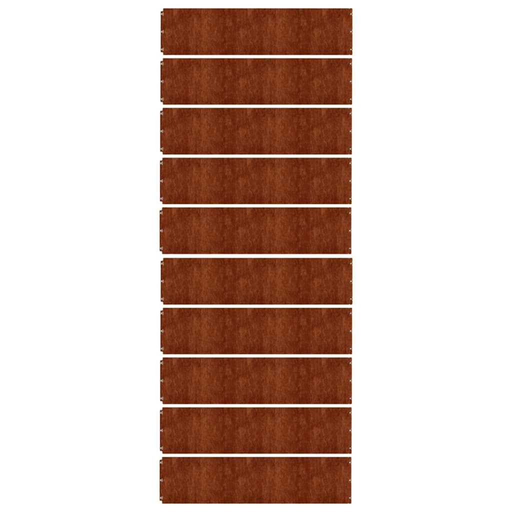 Vejos apvadai, 10vnt., 25x103cm, lankstus Corten plienas