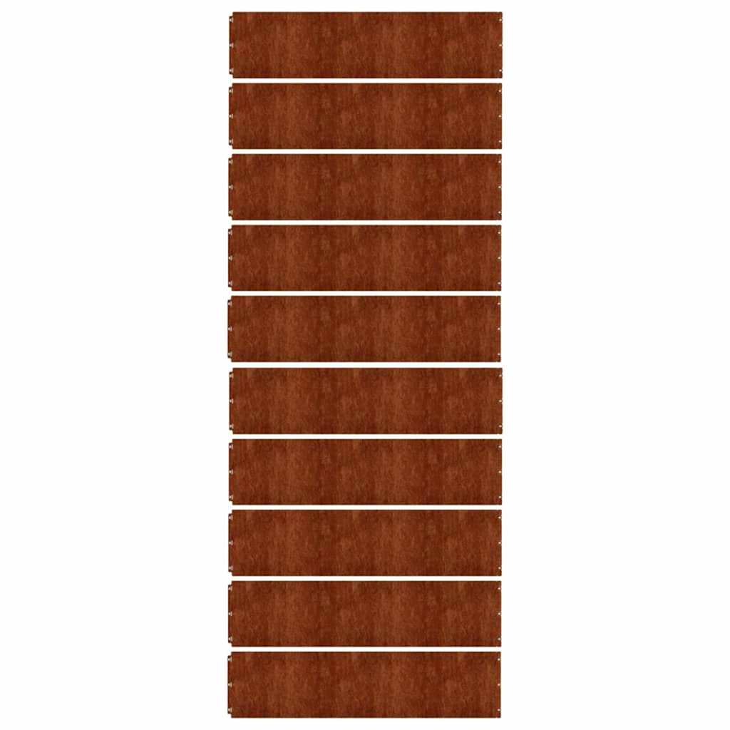 Vejos apvadai, 10vnt., 25x103cm, lankstus Corten plienas