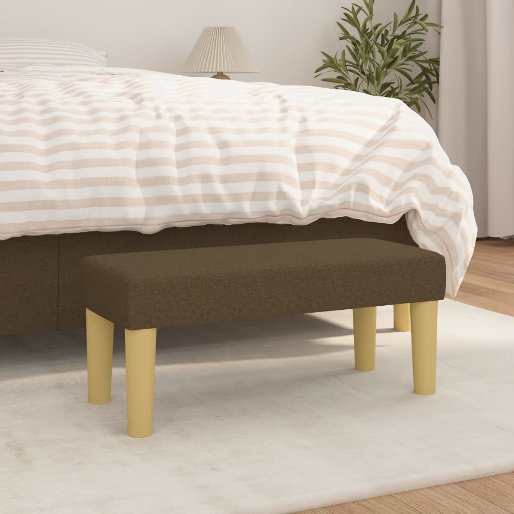 Bench, dark brown, 70x30x30cm, fabric