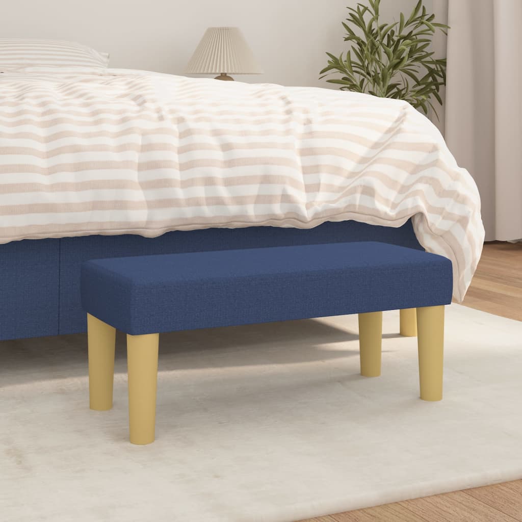 Bench, blue, 70x30x30cm, fabric