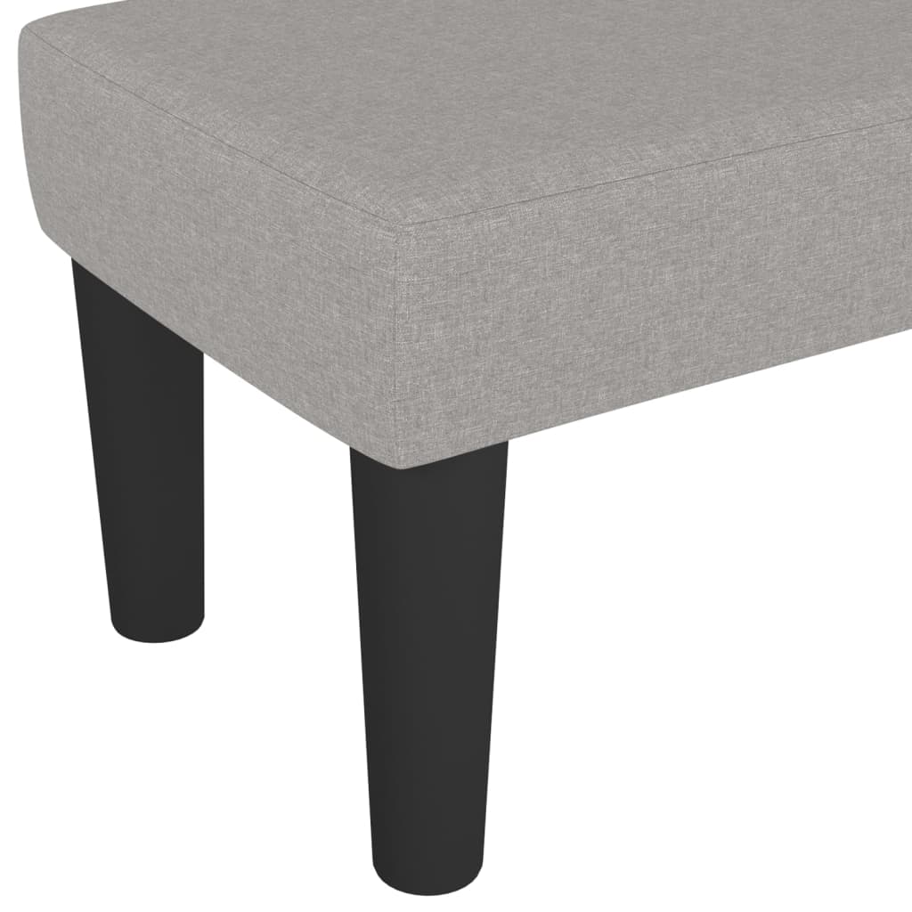Bench, light gray, 100x30x30cm, fabric