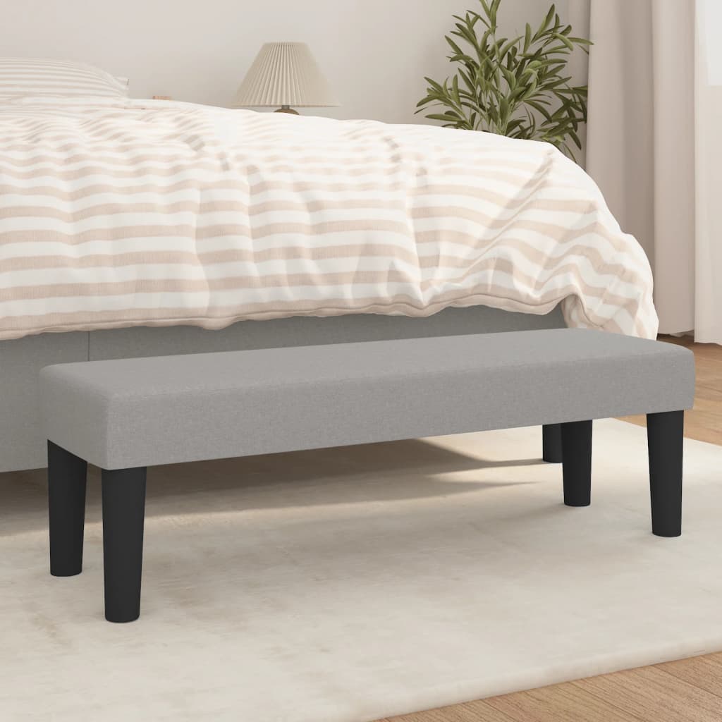 Bench, light gray, 100x30x30cm, fabric