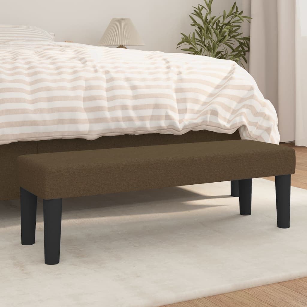Bench, dark brown, 100x30x30cm, fabric