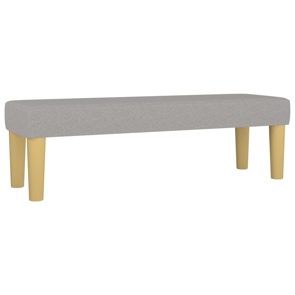Bench, light gray, 100x30x30cm, fabric