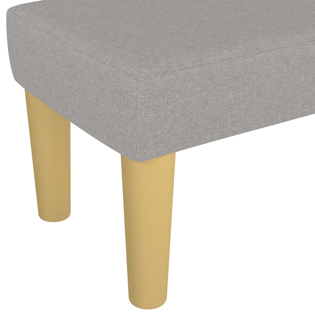 Bench, light gray, 100x30x30cm, fabric