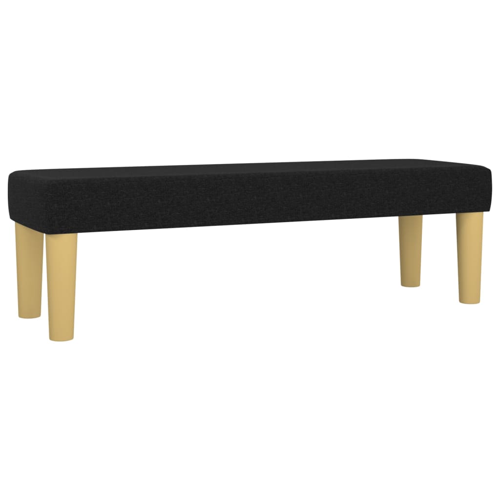 Bench, black, 100x30x30cm, fabric
