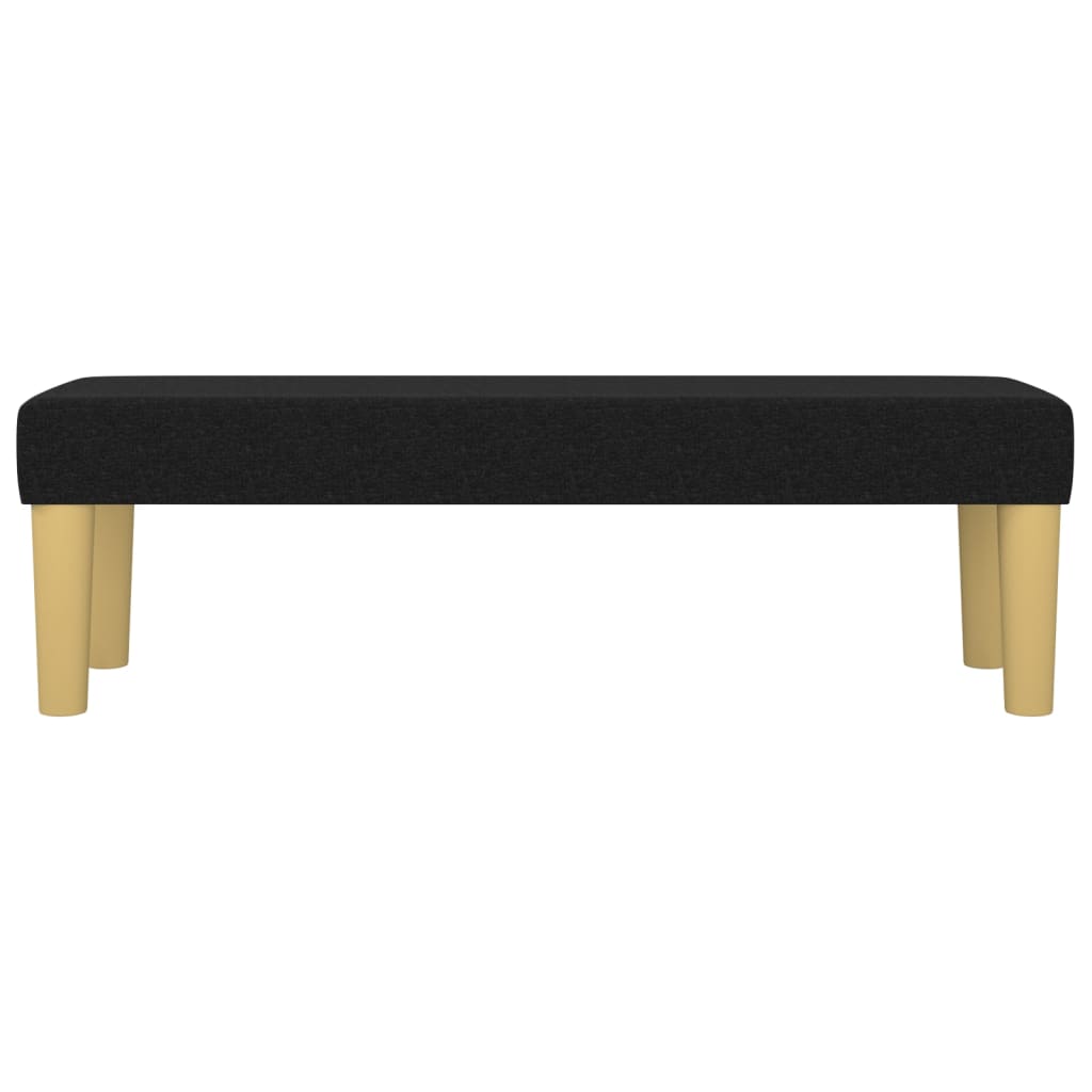 Bench, black, 100x30x30cm, fabric
