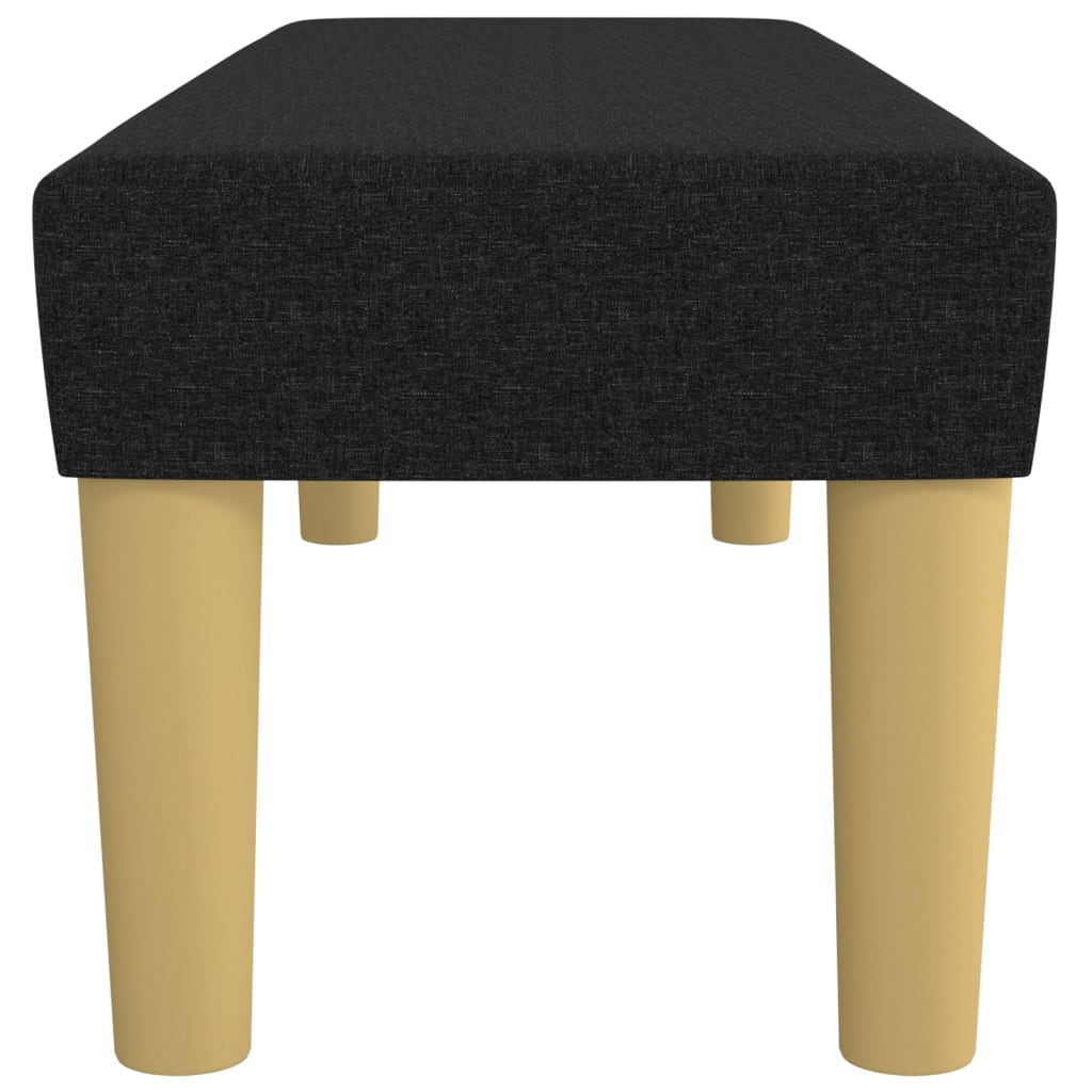 Bench, black, 100x30x30cm, fabric