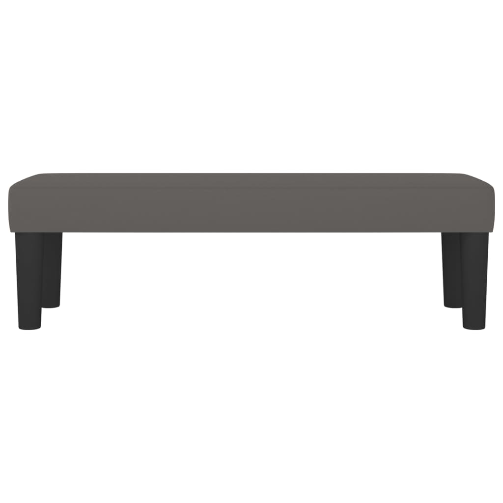 Bench, gray, 100x30x30cm, artificial leather