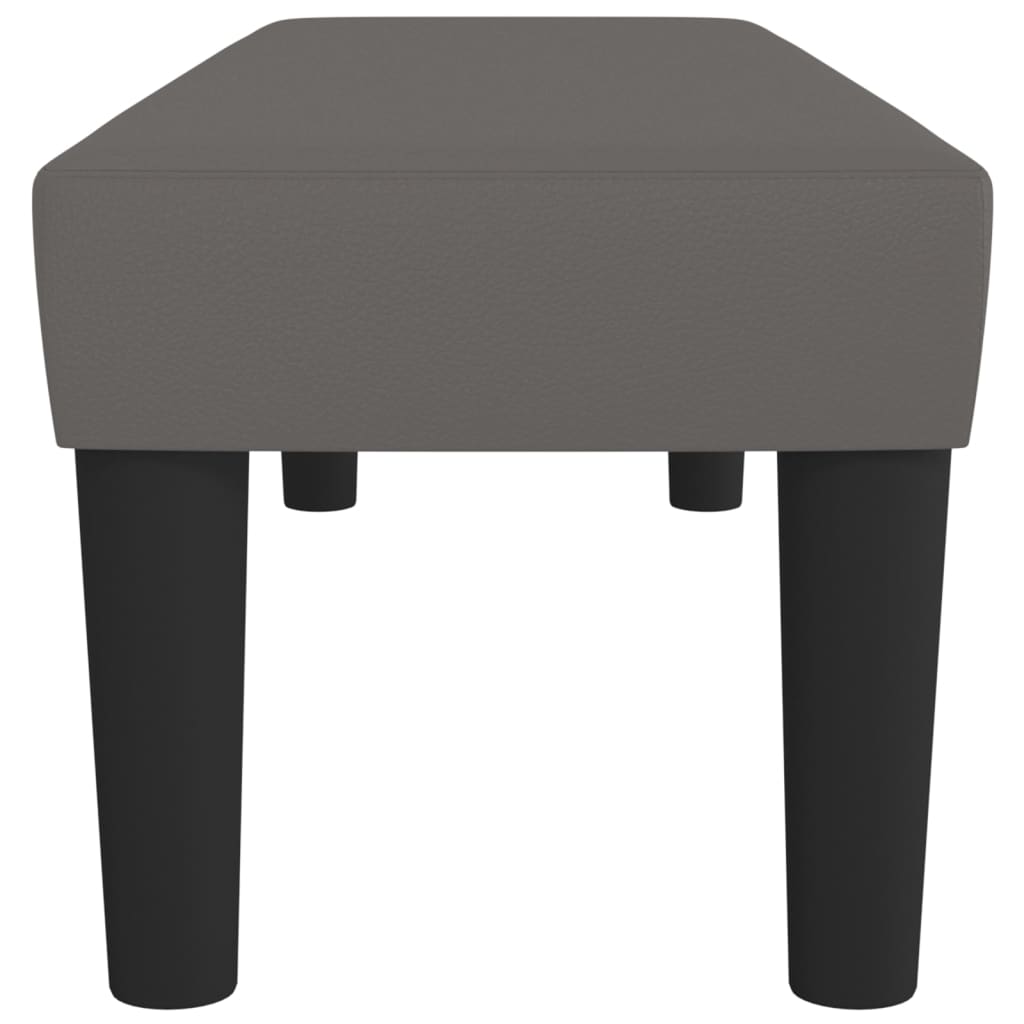 Bench, gray, 100x30x30cm, artificial leather