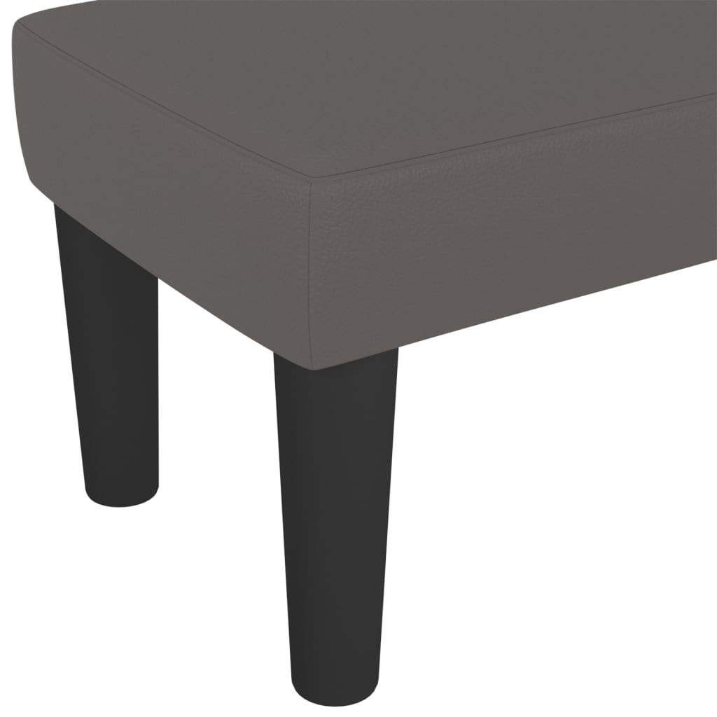 Bench, gray, 100x30x30cm, artificial leather